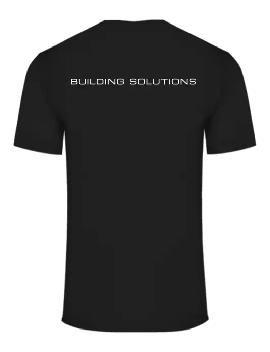 Core Blend Black T-Shirt w/Building Solutions Logo, Thermo Bond Logo