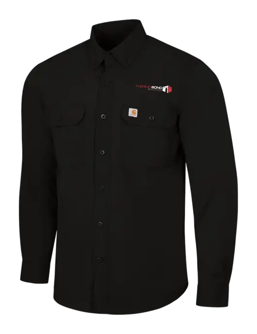 Carhartt Force Black Solid Long Sleeve Shirt w/Thermo Bond Logo