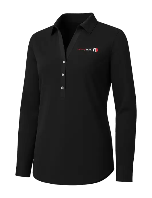 Womens Black City Stretch Shirt w/Thermo Bond Logo