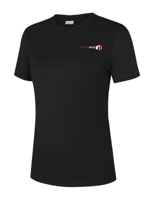  Womens Black PosiCharge Competitor Tee w/Thermo Bond Logo