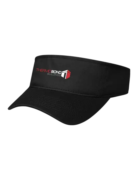 Black Cap Visor w/Thermo Bond Logo