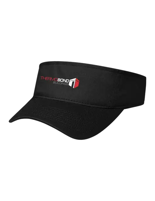 Black Cap Visor w/Thermo Bond Logo