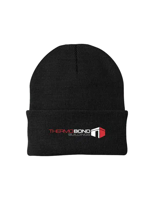 Black Knit Cap w/Thermo Bond Logo