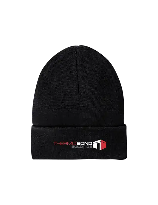 Recycled Black Beanie w/Thermo Bond Logo