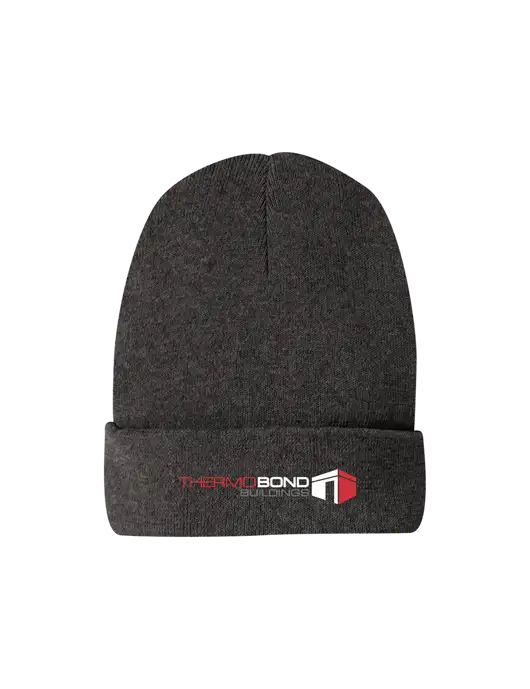 Recycled Charcoal Heather Beanie w/Thermo Bond Logo