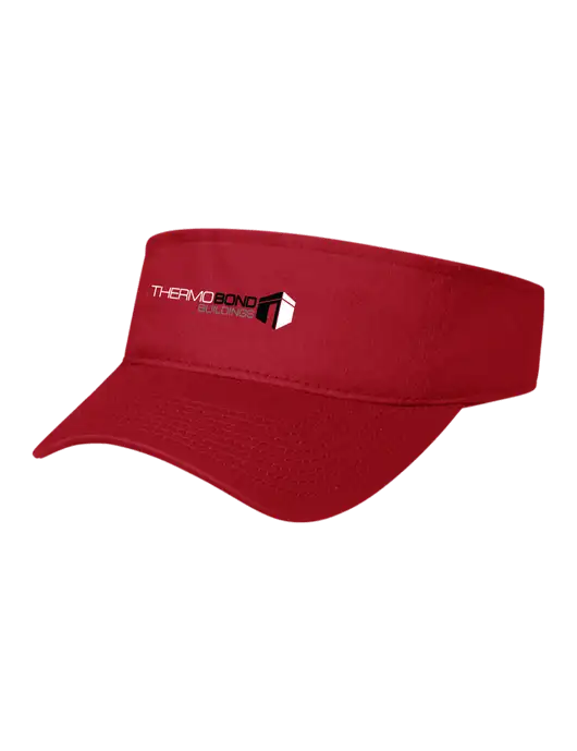 Red Cap Visor w/Thermo Bond Logo