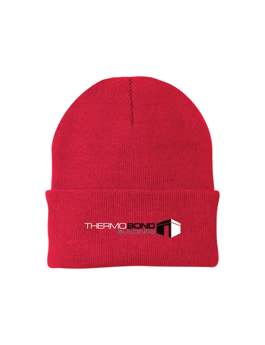 Red Knit Cap w/Thermo Bond Logo