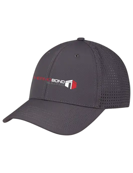 Charcoal Performance Stretchable Cap Hook & Loop w/Thermo Bond Logo