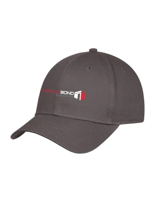 Charcoal Structured Cap Hook & Loop w/Thermo Bond Logo