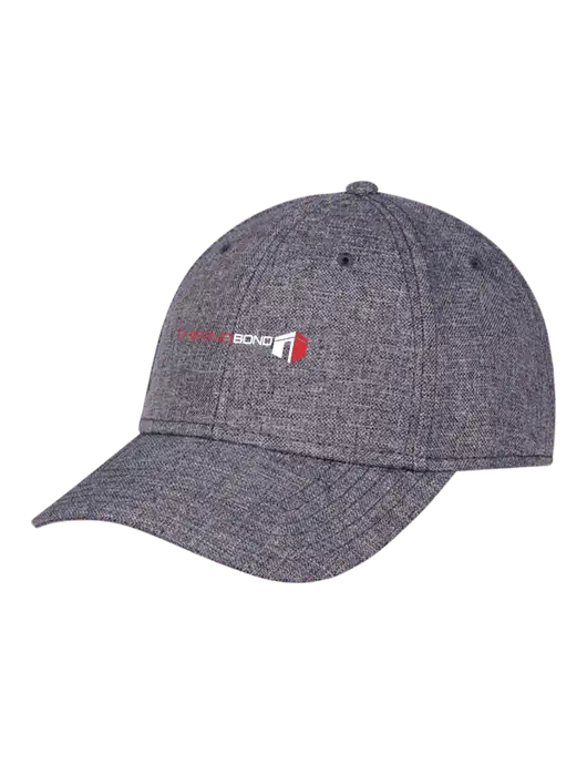 Heather Charcoal Structured Linen Look Cap Hook & Loop w/Thermo Bond Logo