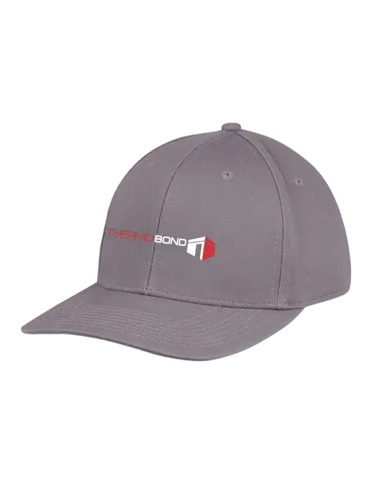 Premium Modern Structured Twill Charcoal Snapback Cap w/Thermo Bond Logo