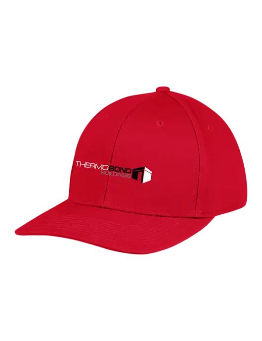 Premium Modern Structured Twill Red Snapback Cap w/Thermo Bond Logo